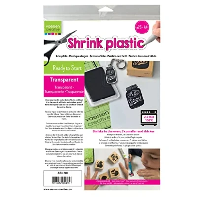 Immagine di Vaessen Creative Shrink Fogli A4, 21x29.8x0.3 cm, 4 unità