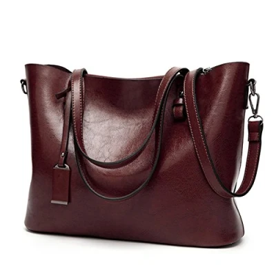 Immagine di Kris Anna Secchiello Borsa Tote Borse a spalla Verticale in Pelle PU da Donna Caffè marrone