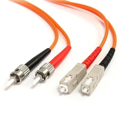 Immagine di StarTech.com FIBSTSC3 Cavo di Rete Patch ST, SC 62.5/125 Multimodale Duplex in Fibra Ottica, 3 m, Arancio