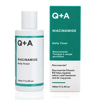 Immagine di Q+A Tonico con Niacinamide per uso quotidiano. Viso alleviare le eruzioni cutanee e liberare i pori del viso. 100 ml