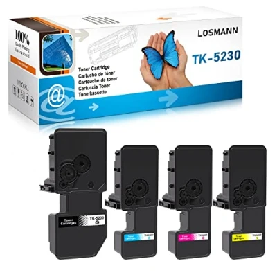 Immagine di LOSMANN TK 5230 Cartuccia toner compatibile per Kyocera TK5230 TK5220 Ecosys P5021cdw P5021cdn, M5521cdw M5521cdn Printers (4 Pack, 1Nero, 1Ciano, 1Magenta, 1Giallo)
