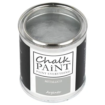 Immagine di Chalk PAINT EVERYTHING VERNICE METALLICA Professionale ARGENTO 250 ml Aderisce a tutti i materiali senza carteggiare