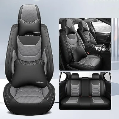 Immagine di Prelea Coprisedili Auto Universale per Audi A4 B6 B7 8E Avant 8H Cabrio B8 8K B9 allroad B5 8D A5 8T Sportback Cabriolet Coprisedile Accessori