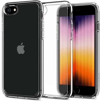 Immagine di Spigen Cover Ultra Hybrid Frost Compatibile con iPhone SE 2022 5G, 2020, 8 e 7 Trasparente