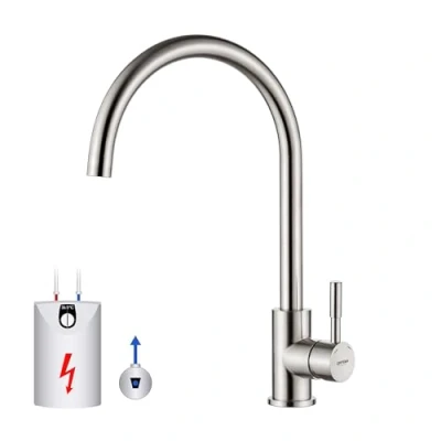 Immagine di GRIFEMA Irismart G4008 98 Rubinetto da cucina a bassa pressione, miscelatore per lavello risparmio energetico, in acciaio inox