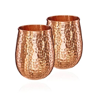 Immagine di NKlaus 2x tazza in rame puro 100% Ayuverda ovale Moscow Mule 500ml 11262