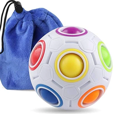Immagine di Coogam Palla Magica Arcobaleno Abbinamento di Colore 3D Fidget Cubo Puzzle Giocattolo Rompicapo Giochi per Bambini Adulti