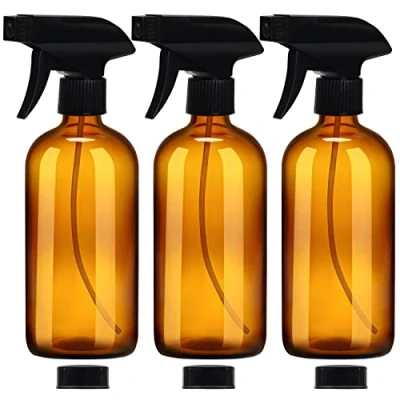 Immagine di BELLE VOUS Spruzzino Acqua Nebulizzatore Spray Trasparenti Ambrate (3pz) con Grilletto 500ml Parrucchiere, Mare, Aromaterapia e Olii 2 Flussi