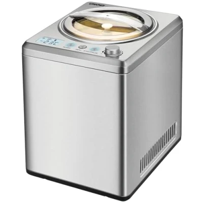Immagine di Unold 48880 Gelatiera Profi Plus, 2,5 L, acciaio inossidabile, completamente automatica, compressore autoraffreddante, display LCD, timer, anche per gelati vegani, senza lattosio e contenenti stevia