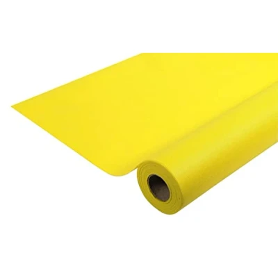 Immagine di Pro Nappe Cod. R785024I Tovaglia monouso in tessuto non Spunbond Rotolo 1,20 x 50 Mt Materiale antistrappo, idrorepellente e facile da pulire Giallo
