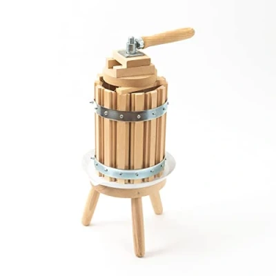 Immagine di Ribnican Torchio razionale in legno di faggio Pressa da 3l torchietto manuale per spremitura uva, vino