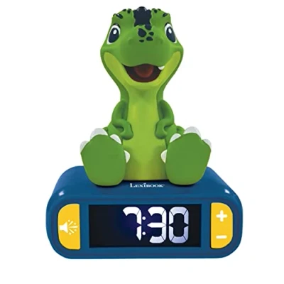 Immagine di Lexibook Dinosauro sveglia notturna, per bambini e bambine, blu/verde RL800DINO