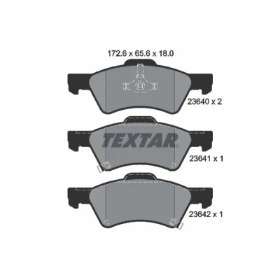 Immagine di TEXTAR 2364001 Kit pastiglie freno con segnalatore acustico usura CHRYSLER: Voyager 4, Grand IV