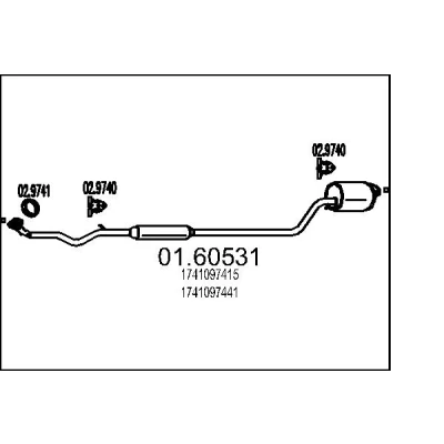 Immagine di MTS 01.60531 Marmitta 2430 DAIHATSU: Sirion I