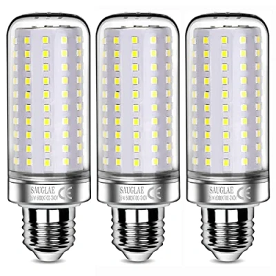 Immagine di SAUGLAE Lampadine LED da 26W, 200W a Incandescenza Equivalenti, Bianco Freddo 6000K, 3000Lm, E27 Vite Edison, 3 Pezzi