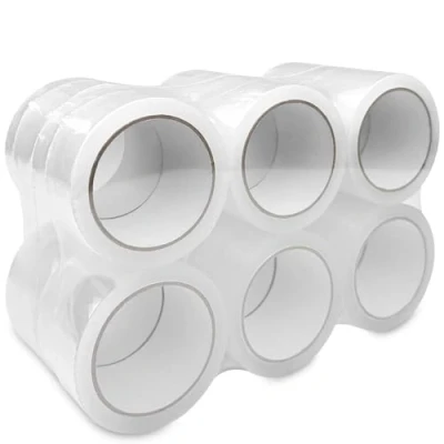 Immagine di Fousenuk 12 Rotoli Nastro Imballaggio, Adesivo Imballaggio 48mmx66m Trasparente, Perpacchi, Adesiv da Resistente, per Cartone e Pacchi