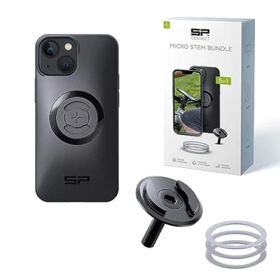 Immagine di SP CONNECT Micro STEM Bundle SPC+ Compatibile con iPhone 13 mini/12 Mini Porta Cellulare MTB Bici Accessori Telefono Manubrio