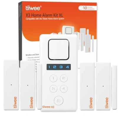 Immagine di tiiwee X3 XL Allarme per la Casa Sirena forte da 120 dB, 4 Sensori Porte e Finestre Nessun Telecomando Richiesto