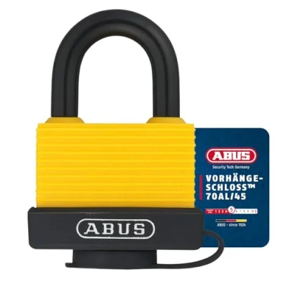 Immagine di ABUS 49969 Lucchetto in alluminio con chiave unica 6401, colore: Giallo