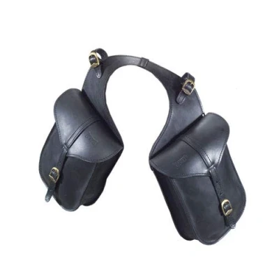Immagine di PIONEER Borse da Sella per Cavalli in Cuoio Ideali Equitazione, Trekking e Gite a Cavallo Design Posteriore Banana Resistente Confortevole Tabacco