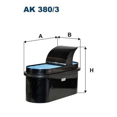 Immagine di FILTRON AK 376/3 filtro aria 152mm Cartuccia AUDI: A8 D4 (4H2, 4H8, 4HC, 4HL) 3.0 TFSI quattro, TDI, TDI 2.0 hybrid