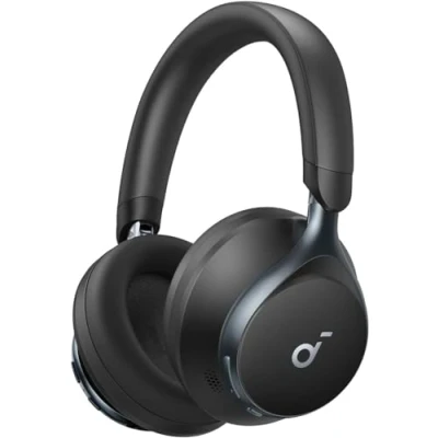 Immagine di soundcore by Anker, Space One, cuffie wireless adattive cancellazione del rumore attivo, riduzione della voce 2 volte più forte, potenza batteria ANC, controllo app, audio Hi Res(ricondizionato)