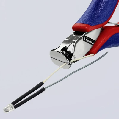 Immagine di Knipex Elektronik Schrägschneider 120mm kleine Fase 64 32 120 Elettronica e meccanica di precisione Tronchese con tagliente frontale sfaccettatura