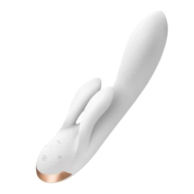 Immagine di Vibratore Rabbit Connesso Satisfyer Double Flex Bianco