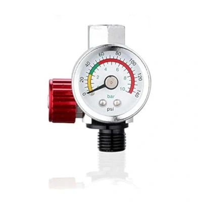 Immagine di Regolatore di pressione dell&#039;aria Pistola a Spruzzo Regolabile Mini Gauge Valvola Controllo per Pistole e Strumenti Pnuematic (1/4&quot; BSP)