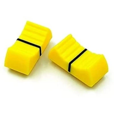 Immagine di 10 pezzi foro interno 8 mm miscelatore cursore fader manopola di ricambio, adatto per Yamaha Soundcraft Behringer mixer (giallo)
