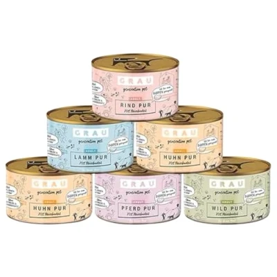 Immagine di GRAU Generation Pet L’originale, Alimento umido composto per cani, assortimento con 6 confezioni da 200 g, misto gusti singoli