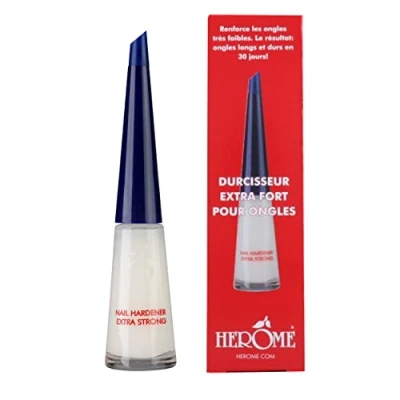 Immagine di Herome Smalto Rinforzante Unghie Extra Forte (Nail Hardener Strong) Indurente Trasparente Professionale senza Formaldeide con Primi Risultati in 8 Giorni 10ml