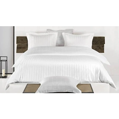 Immagine di De Witte Lietaer Zygo Parure Copripiumino con 2 federe per Cuscino, Volant, in Cotone Pettinato, Colore: Bianco, Dimensioni: 260 x 220 cm