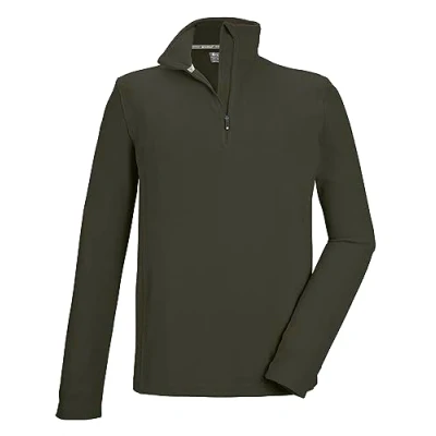 Immagine di Killtec Maglia in Pile da Uomo con Colletto Alto e Chiusura Lampo, KSW 99 MN FLC Shrt, Dark Moss, S, 40878 000