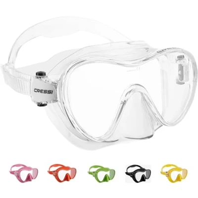 Immagine di Cressi F1 Mask Maschera Frameless per Immersioni e Snorkeling, Trasparente, Taglia Unica, Unisex Adulto