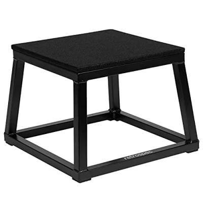 Immagine di Retrospec Leap Plyo Platforms for Home Gym Plyometric Jumping &amp; Jump Box Exercise, Scatola pliometrica Unisex, Nero Opaco, 12&#039;&#039; (30,48 cm)
