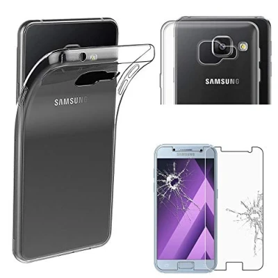 Immagine di ebestStar Cover per Samsung A3 2017 Galaxy SM A320F, Custodia Silicone Trasparente, Protezione TPU Antiurto, Morbida Sottile Slim, Trasparente + Vetro Temperato