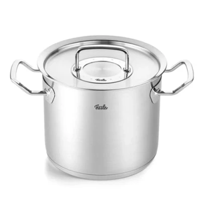 Immagine di Fissler Original,Profi Collection Pentola elevata in acciaio inox 5.2 L, 20 cm, incluso coperchio metallo, scala di misurazione interna, cottura a induzione