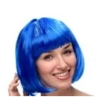 Immagine di KRYMSON Set parrucca 1 pezzo blu occhiali cappello a rete costume personalizzato adatto per feste e cosplay