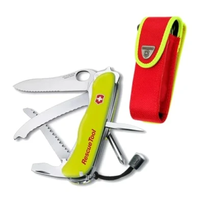 Immagine di Victorinox, Rescue Tool MW, Coltello Svizzero, Originale, Multiuso, Campeggio, 13 Funzioni, Lama, grande with wavy edge, Screwdriver 7 mm, Bloccabile, Lama a una mano