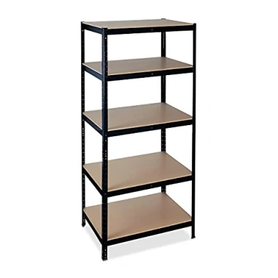 Immagine di Relaxdays Scaffale in Metallo, 1325 kg Capacità Carico, 200x90x60 cm, Scaffalatura ad Alta Portata con 5 Ripiani, Nero