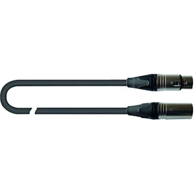 Immagine di QUIK LOK JUST/MF 1 SL Cavo Microfonico JUST, XLR Maschio/XLR Femmina, Connettori Silver, Colore Nero, Lunghezza mt