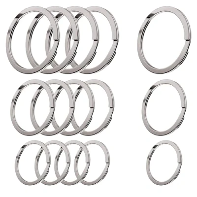 Immagine di Cerbery Set Portachiavi in ​​Acciaio Temprato 5 x 30 mm, 25 20 mm (Argento)