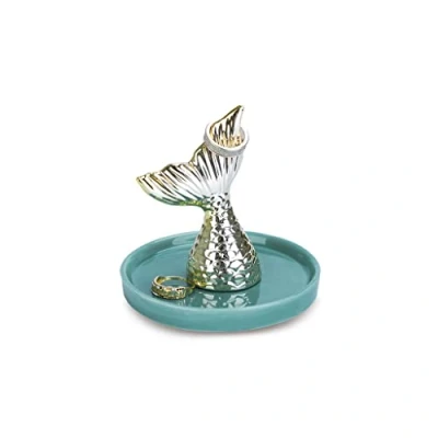 Immagine di Balvi Porta Anelli Nayade Colore Oro Un Supporto Diverso per i Tuoi Gioielli, con Design di Sirena