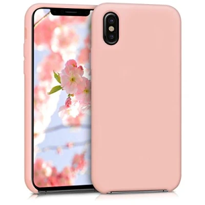 Immagine di kwmobile Cover per Apple iPhone X Custodia Back Case Smartphone in Silicone TPU Protezione Gommata oro rosa