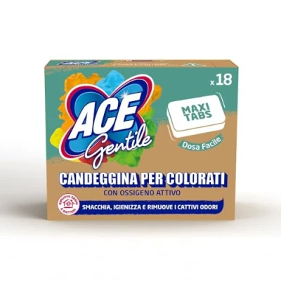 Immagine di ACE CANDEGGINA GENTILE GREEN MONODOSE, Confezione da 18 tabs l&#039;imballaggio può variare