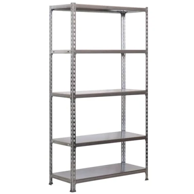Immagine di SimonRack Scaffale Metallo Garage, 5 Ripiani, 180 kg di Punto Flessione, 2000x1000x300 mm, Senza Viti, Zincato Simonclick