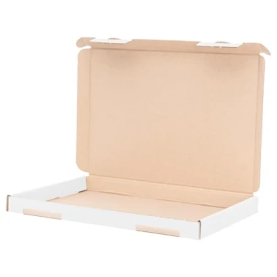Immagine di verpacking 200 scatole fustellate bianche 23 x 16 2 cm GB 1 formato A5 per spedizioni ultra piatte