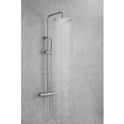 Immagine di AIYA Bath Colonna Doccia in Acciaio Inossidabile con Miscelatore Sistema Completo Funzione Anticalcare Design Moderno per Bagno Elegante Spazzolato