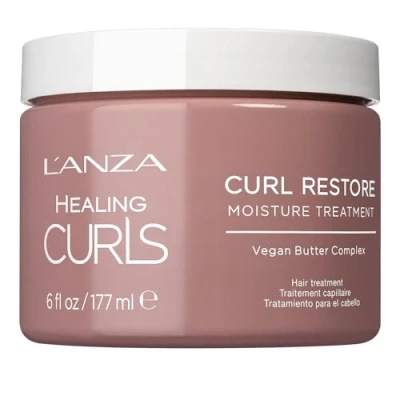 Immagine di L&#039;ANZA Healing Curls Curl Restore Moisture Treatment Crema per Capelli Ricci Senza Risciacquo, Idrata, Rimuove l&#039;Effetto Crespo e Protegge dal Calore, Formula Priva di Solfati Parabeni, 177 ml